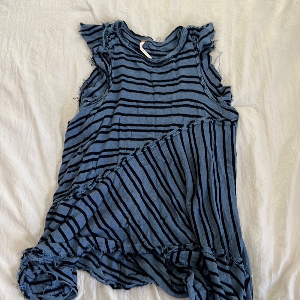 Free people blue and navy tunic size xs